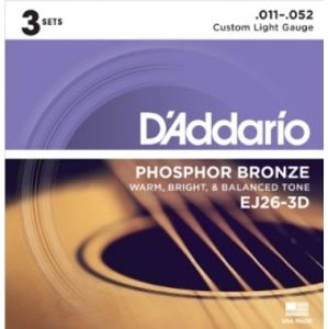 D'ADDARIO EJ16-3D Phosphor Bronze Light .012 - .053 - 3ks