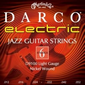 DARCO D 9100 012 niklované pro elektrickou kytaru, ovinutá struna G, síla .012