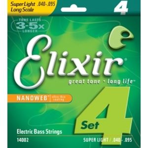 ELIXIR 4 strings NANOWEB Long .040 - .095
