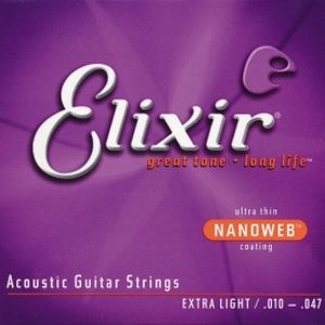 ELIXIR Acoustic 80/20 Bronze with NANOWEB .010 - .047
