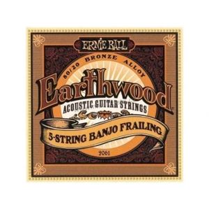 ERNIE BALL 2061 5-string Earthwood Banjo Frailing 80/20 - .010 - .010