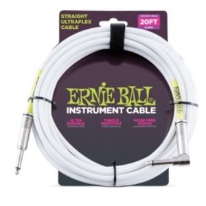 ERNIE BALL P06047 Instrument Cable 20 White