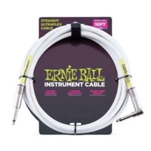 ERNIE BALL P06049 Instrument Cable 10 White