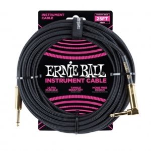 ERNIE BALL P06058 Braided Cable 25 SA Black