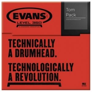 EVANS Black Chrome Tom Pack - Standard