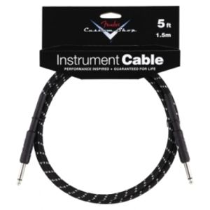 FENDER Custom Shop Performance Series Cable, 5', Black Tweed
