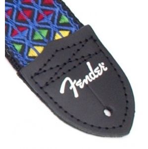 FENDER Eric Johnson The Walter Signature Strap Blue with Multi-Colored Triangle Pattern