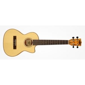 KALA Spalted Maple Travel Tenor EQ Ukulele Solid Spruce Top Natural