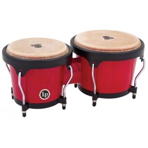 LATIN PERCUSSION Aspire Accent Wood Bongos - Red Wood/Chrome