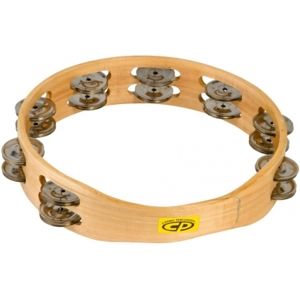 LATIN PERCUSSION CP390 10 Wood Headless Tambourine with Double Row Jingles