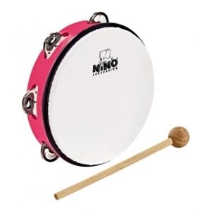 NINO PERCUSSION NINO51SP ABS Tambourine 8” - Strawberry Pink