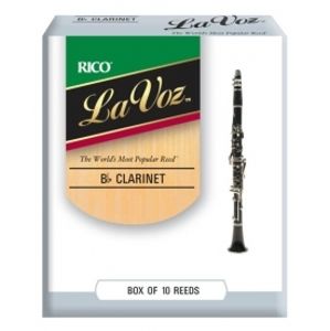 RICO RCC10MH La Voz - Bb Clarinet Reeds Medium Hard - 10 Box