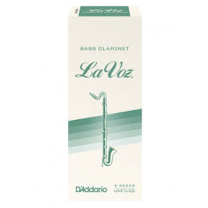 RICO REC05HD La Voz Bass Clarinet Reeds Hard - 5 Box