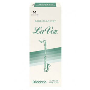 RICO REC05MD La Voz Bass Clarinet Reeds Medium - 5 Box