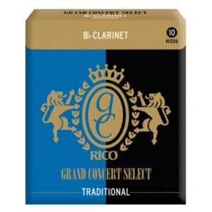 RICO RGC10BCL250 - Grand Concert Select Traditional - Bb Clarinet Reeds 2.5 - 10 Box