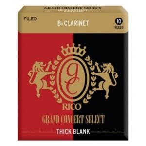 RICO RGT10BCL300 - Grand Concert Select Thick Blank - Bb Clarinet Reeds 3.0 - 10 Box