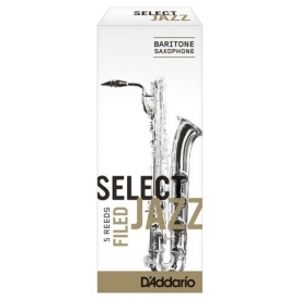 RICO RSF05BSX3H Select Jazz - Baritone Saxophone Reeds - Filed - 3 Hard - 5 Box