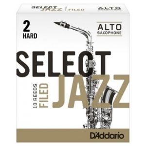 RICO RSF10ASX2H Select Jazz - Alto Saxophone Reeds - Filed - 2 Hard - 10 Box